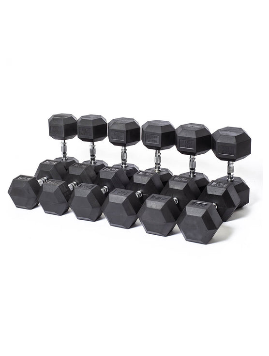 1441 Fitness Rubber Hex Dumbbells Set - 2.5 Kg - 50 Kg ( 20 Pairs )