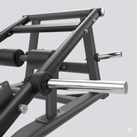 Close-up of a Insight Fitness Deadlift/Lunge - SH028 with metal bars and black frame on a white background