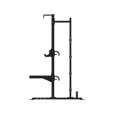 Insight Fitness Half Rack - SH010 Black metal squat rack on a white background