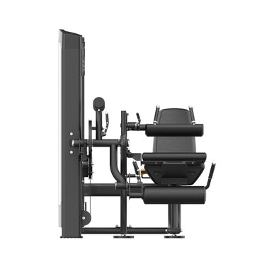 Insight Fitness Leg Curl/Extension - BE8025 with black frame and gray seat on a white background
