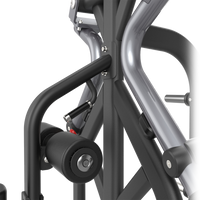 Close-up of a Insight Pulldown - SH037 with metallic and black components on a white background
