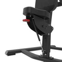 Close-up of a Insight Shoulder Press SH003 with a red component on a white background