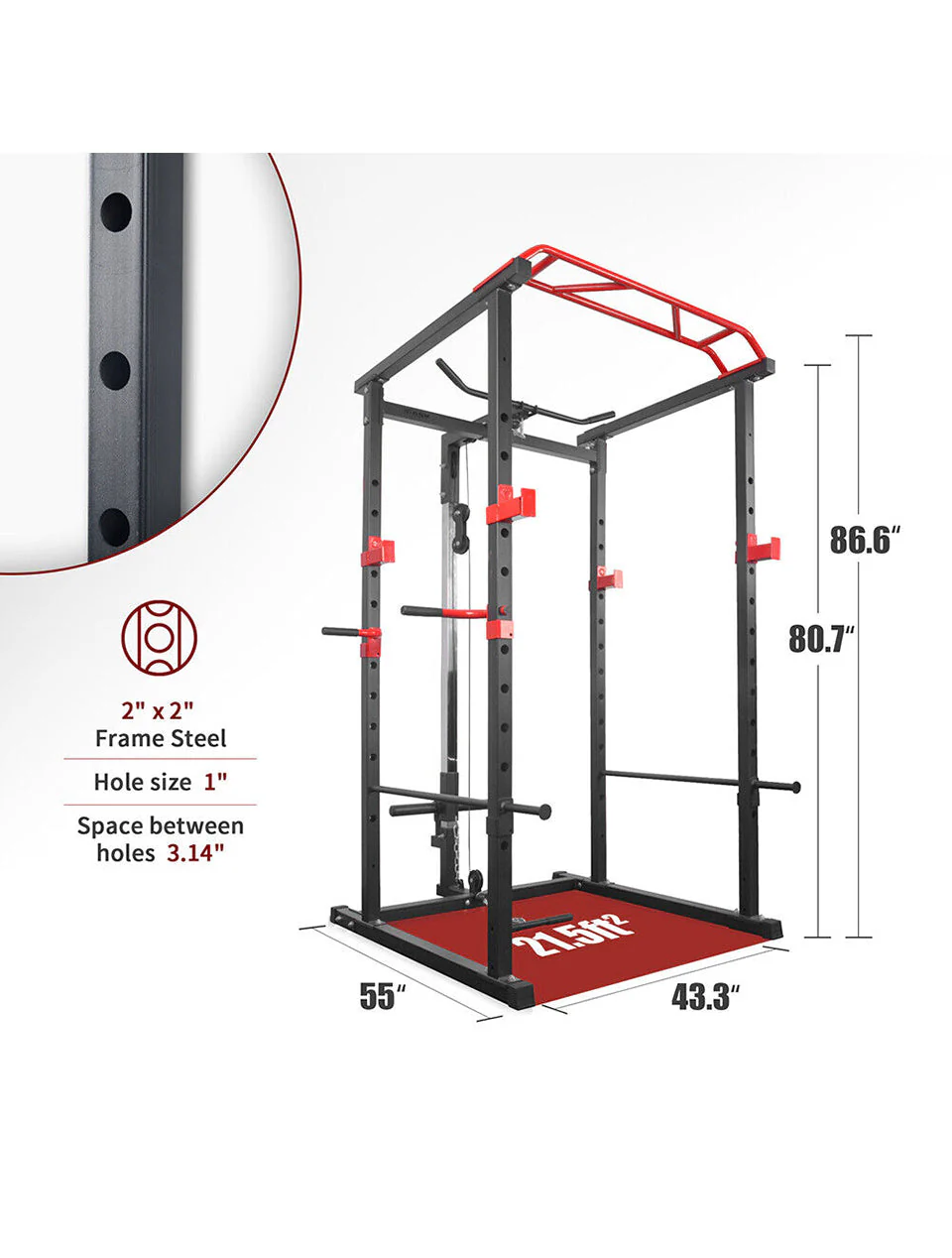 J008 Multi Function Rack Combo with Plate Set Bench and Flooring - Bundle Offer - J008