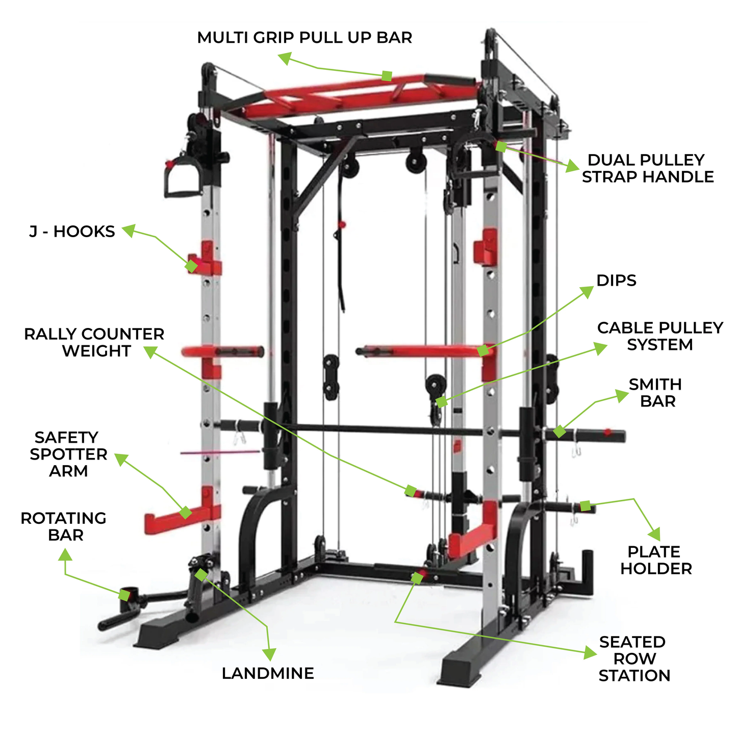 J009 Multi Function Smith Machine Home Gym Bundle Offer  - 1 - J009