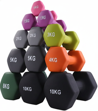 1441 Fitness Neoprene Dumbbells Set 1 Kg to 10 Kg with Vertical Rack - Bundle Offer