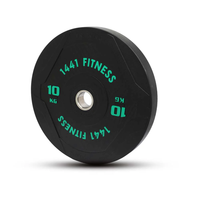PU Black Bumper Plates with 7 Ft Bar - 80 Kg Set-10Kg