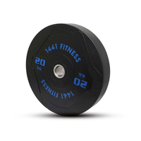 PU Black Bumper Plates with 7 Ft Bar - 120 Kg Set - Bundle Offer - 20KG