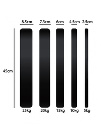 PU Black Bumper Plates with 7 Ft Bar - 120 Kg Set - Bundle Offer