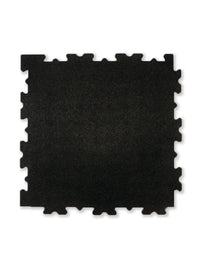 Black Interlock Gym Flooring 50 cm x 50 cm - 20 mm Thickness
