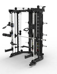 1441 Fitness Multi Function Smith Machine 41FC81 with Rubber Flooring, Tri Grip Plate with Bench A8007 - Bundle Offer - 41FC81