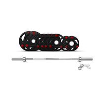 MDL 65 Squat Rack Combo with Plates Bench and Flooring - Bundle Offer - Tri Grip with Barbell