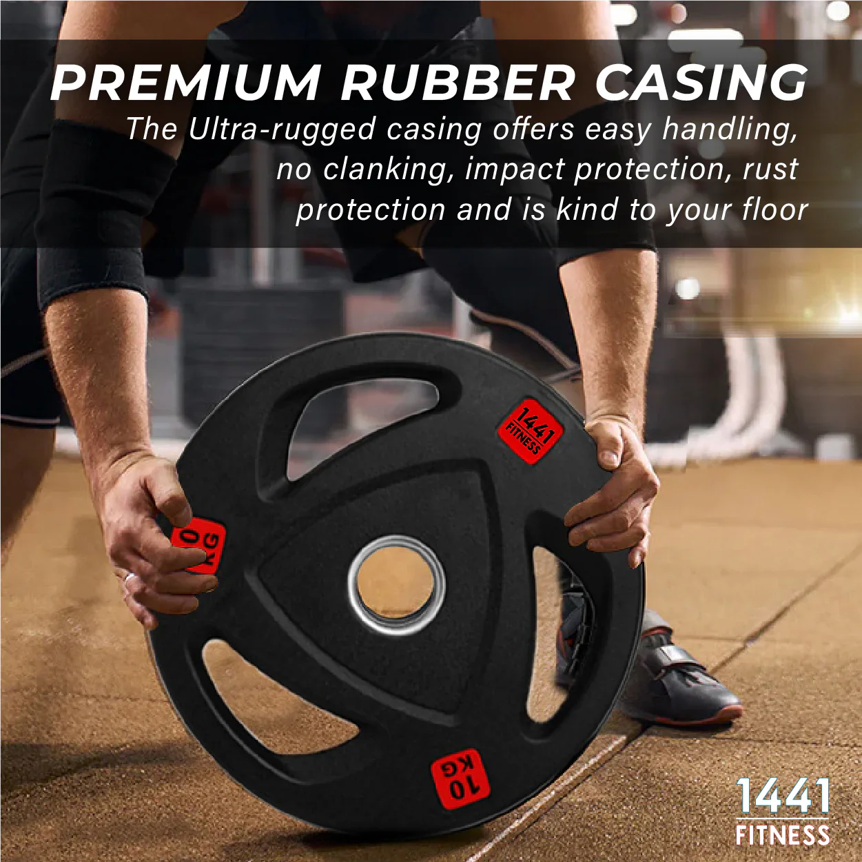 Tri Grip Plates with 7 Ft Olympic Bar - 120 Kg Set - Bundle Offer
