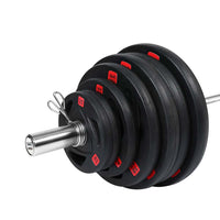 1441 Fitness 7 Ft Olympic Bar with Tri Grip Black Olympic Plates Set| 120 kg