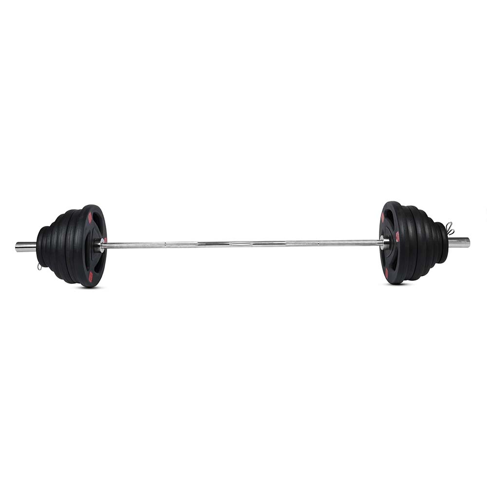 7 Ft Olympic Bar with Tri Grip Black Olympic Plate