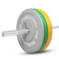 Premium Color Bumper Plates with 7 Ft Olympic Bar - 120 Kg Set - Bundle Offer