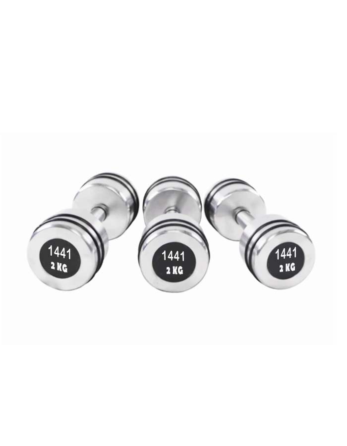 1441 Fitness Hard Chrome Dumbbell - 1 KG - 10 KG