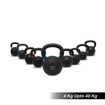 Powder Coated Cast Iron KettleBell | 4 to 40 kg | 1441 Fitness