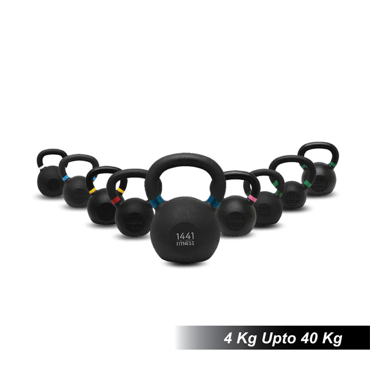 Powder Coated Cast Iron KettleBell | 4 to 40 kg | 1441 Fitness
