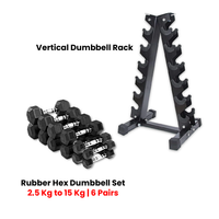 J009 Multi Function Smith Machine Home Gym Bundle Offer  - 1 - Dual Grip - Hex Dumbbell set with Rack