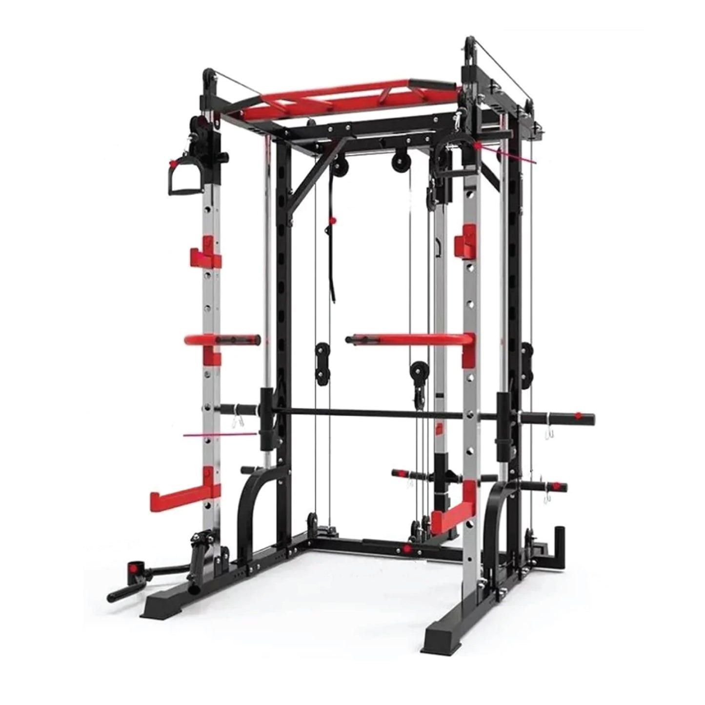 Combo Deal | 1441 Fitness Smith Machine with Functional Trainer and Squat Rack J009 + 80kg Apus Bumper Plates + Adjustable Bench A8007 + 15 MM Flooring