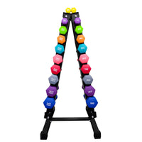 1441 Fitness Neoprene Dumbbells Set 1 Kg to 10 Kg with Vertical Rack - Bundle Offer