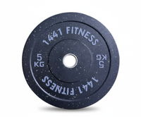 Speckled Bumper Plates with 7 ft Olympic Bar - 120 Kg Set - Bundle Offer - 5KG