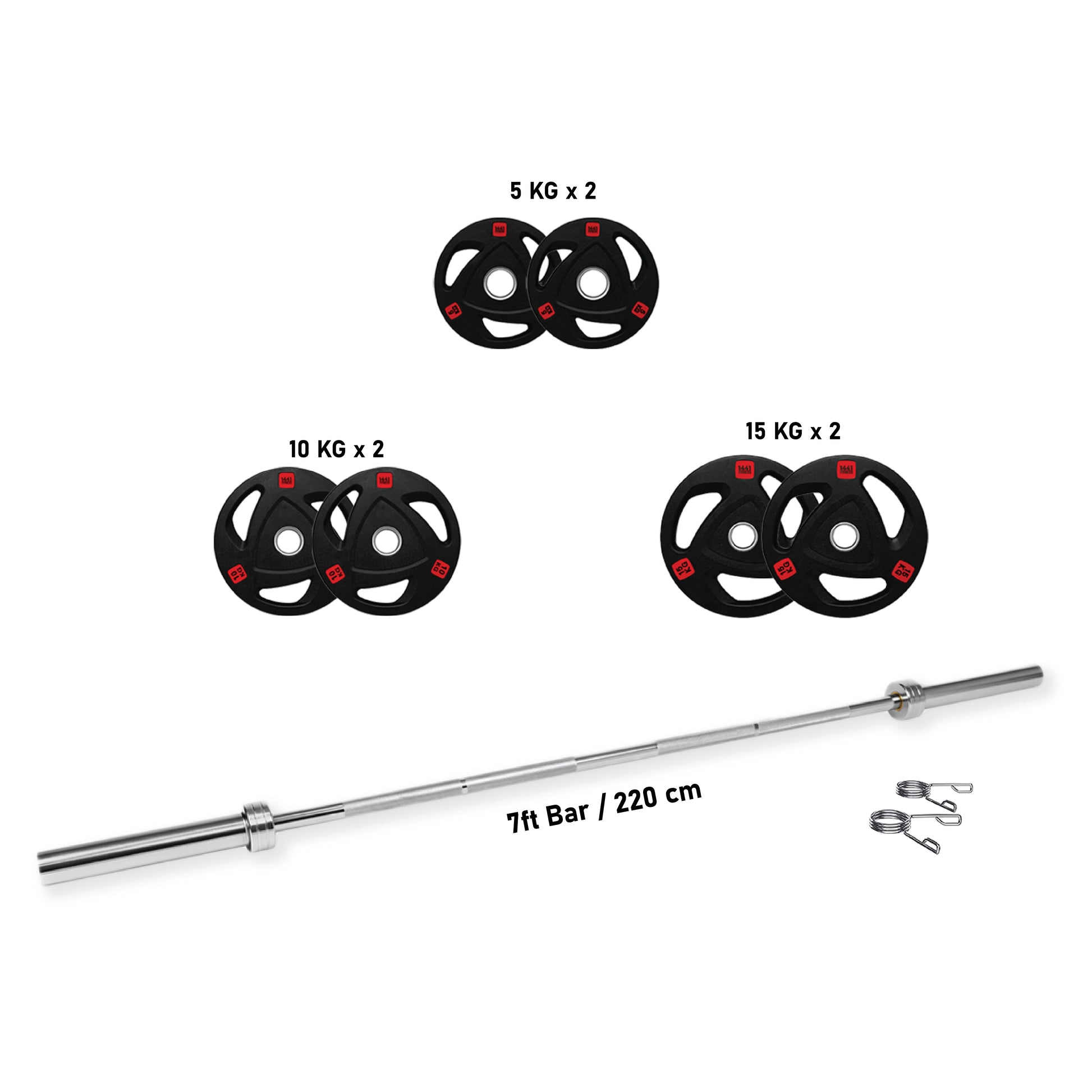SQR03 Squat Rack Combo with Plate Set - Bundle Offer - Tri Grip set