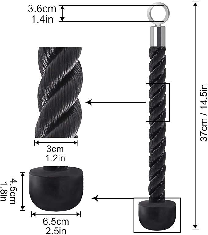 Prosportsae Lat Attachment - Tricep Single Rope Abdominal Crunches| Prosportsae
