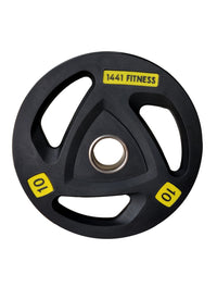 1441 Fitness Tri Grip Black Olympic PU Plates 2.5 Kg to 20 Kg - With one Year Warranty | Prosportsae