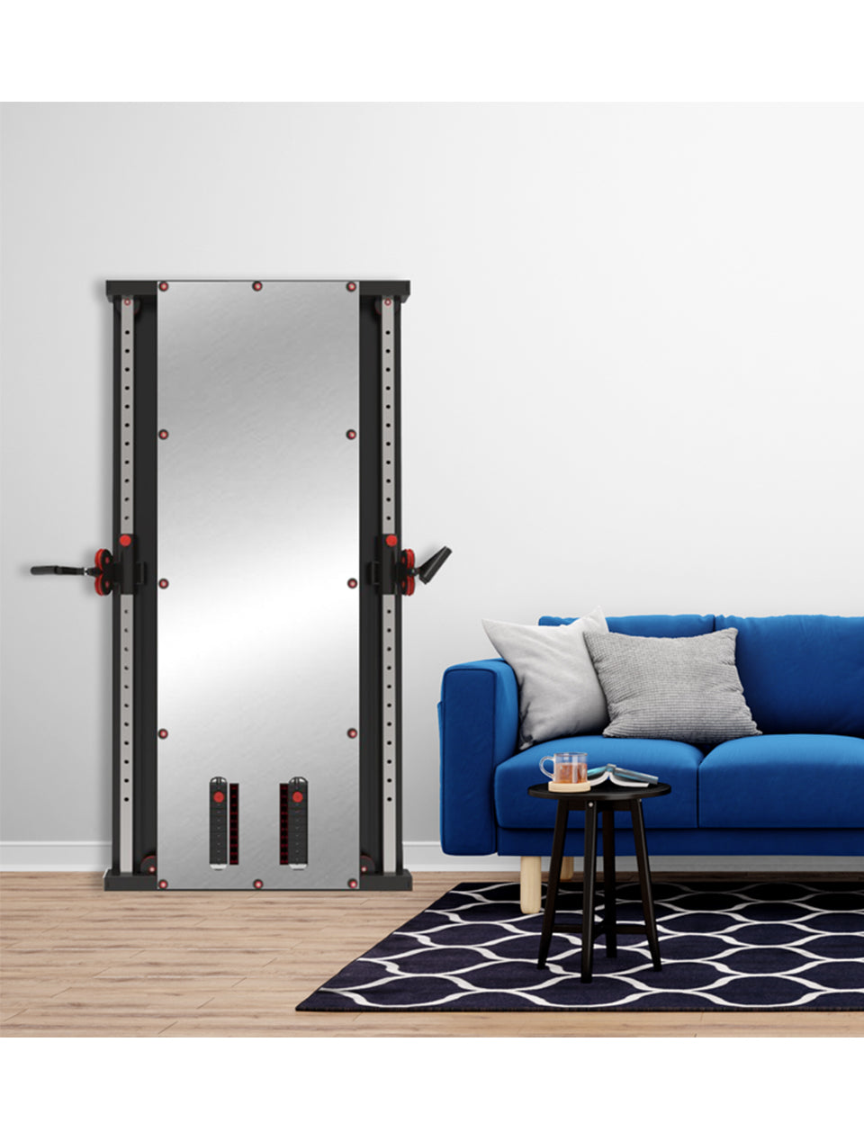 1441 Fitness Wall Mounted Mirror Functional Trainer - 41FGT980