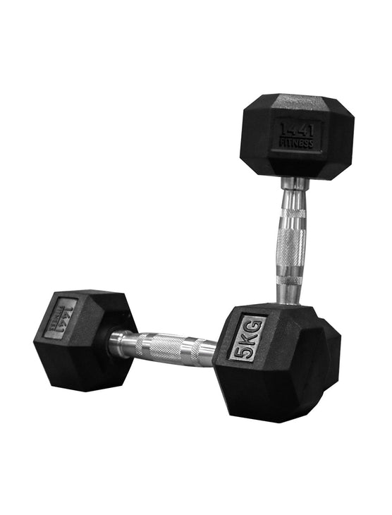 1441 Fitness Hex Dumbbells Set - 2.5 Kg to 10 Kg
