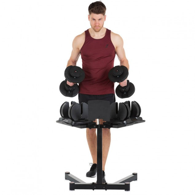 Hammer Fitness Cleverlock Dumbbell Beast Set with Pro-Rack 2.3 KG to 20 KG