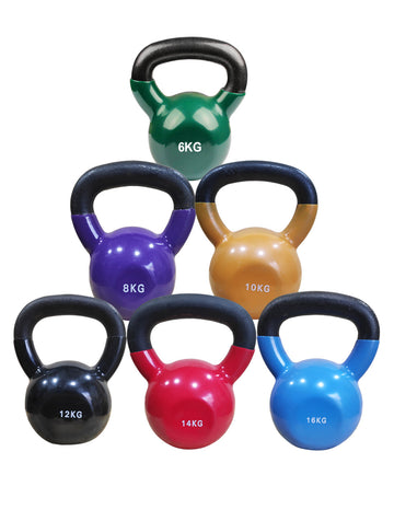 1441 Fitness Vinyl Coated Kettlebell Set - 6 Kg to 16 Kg