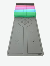 Bhoga Premium Lotus Sun Alignment Yoga Mat - Grey | Prosportsae