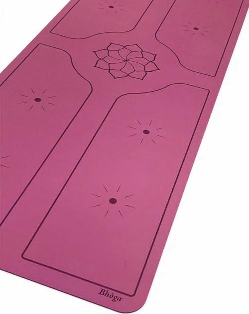 Bhoga Premium Lotus Sun Alignment Yoga Mat - Pink | Prosportsae