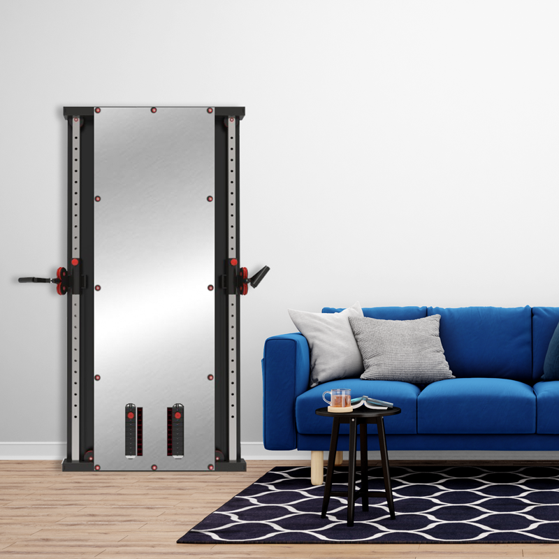 Combo Deal | 1441 Fitness Wall Mounted Mirror Functional Trainer - 41FGT980 + Adjustable Bench A8007